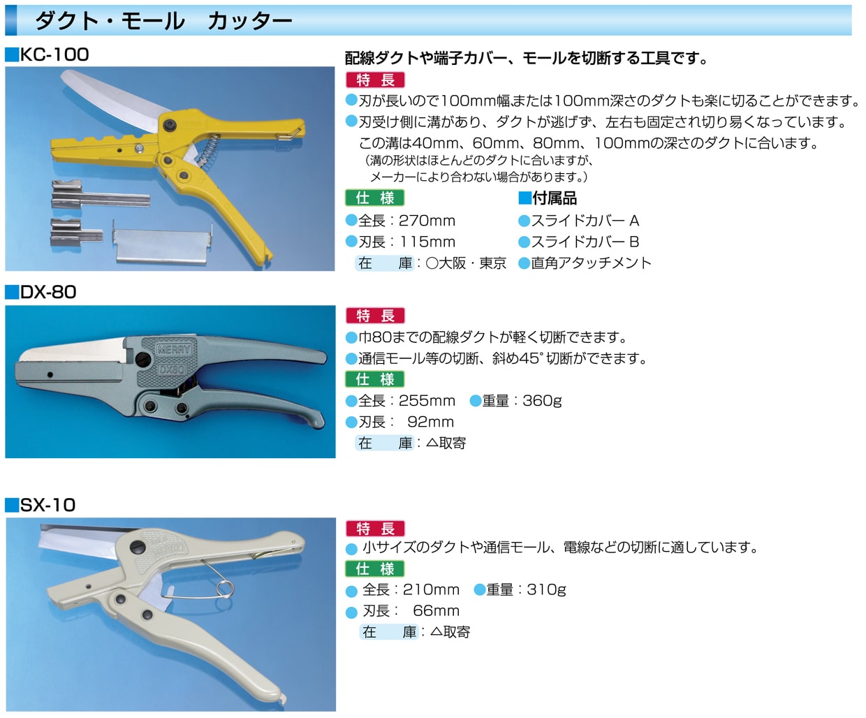 ダクトカッター ＫＣ－１００ カメダデンキ EC