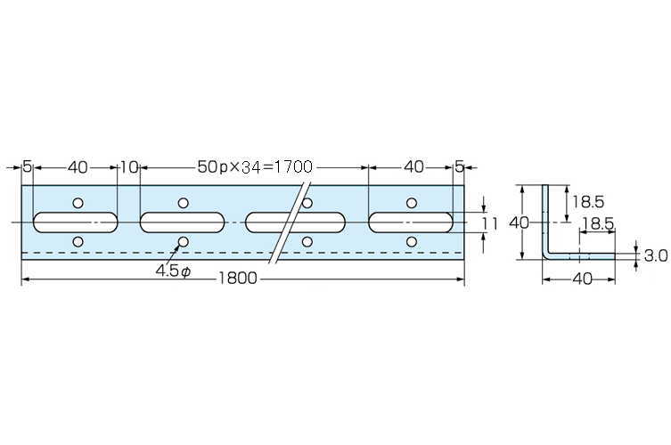 ﾏﾙﾁｱﾝｸﾞﾙ　Ｌ－４０ＷＰ－SUS－1.8 （ステンレス製）