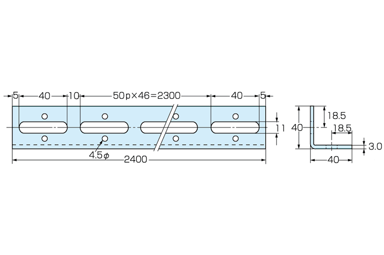 ﾏﾙﾁｱﾝｸﾞﾙ　Ｌ－４０ＷＰ－SUS－2.4 （ステンレス製）