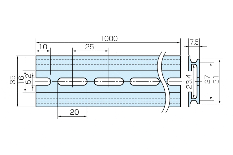 多機能強化ＤＩＮレール　ＤＡ－２０１