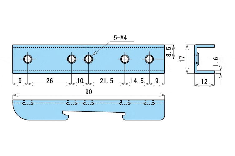 ミニベース　Ｓ－２３－４－３Ｃ （三価クロメート）